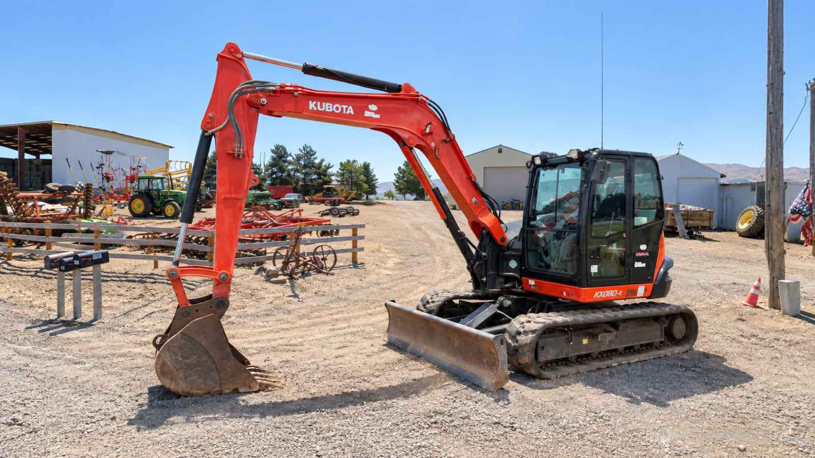 2018 Kubota KX080-4 – Cab Mini Excavator